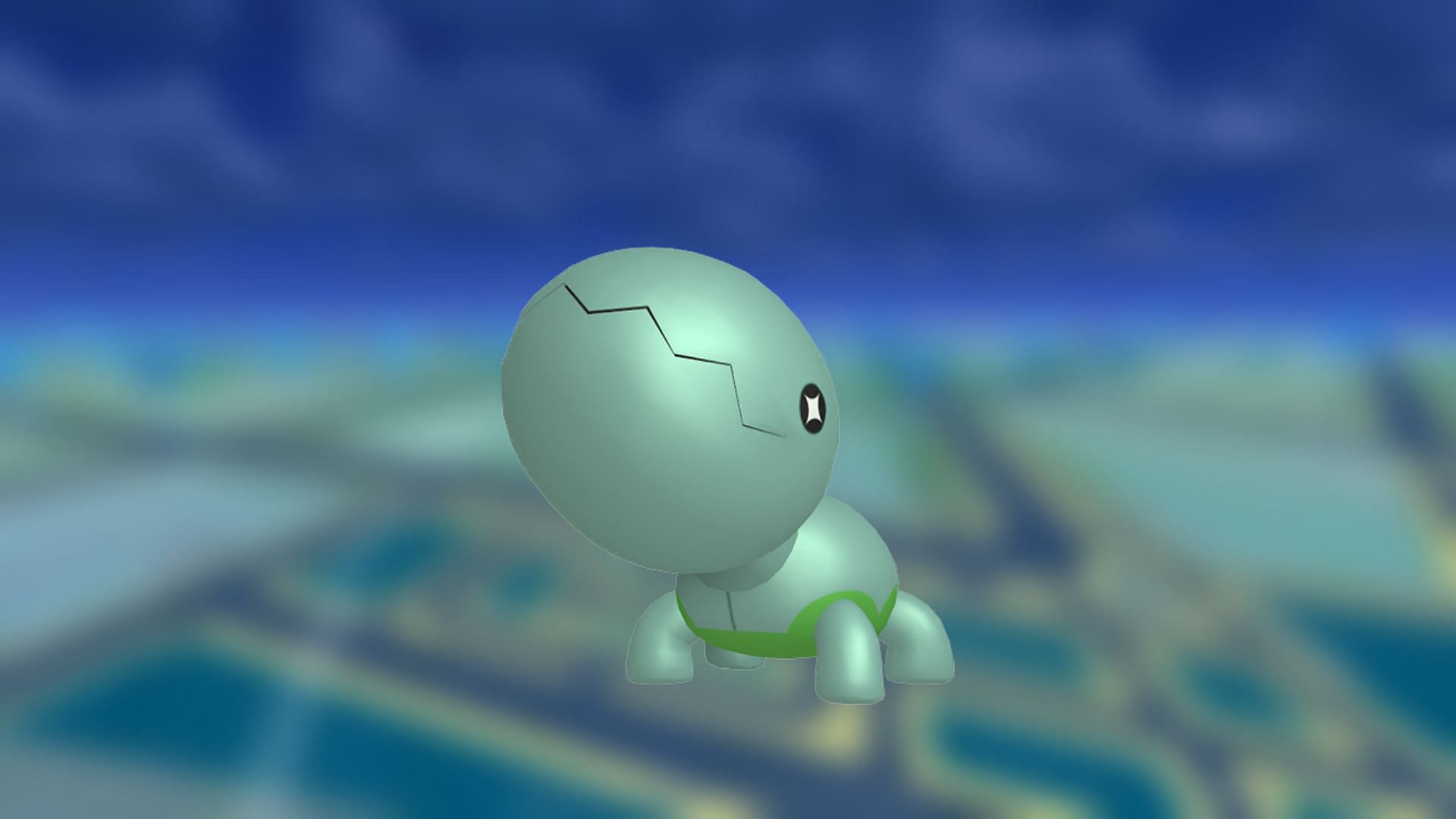 Shiny Trapinch's darker green is unique among many green shinies (Image via The Pokemon Company)